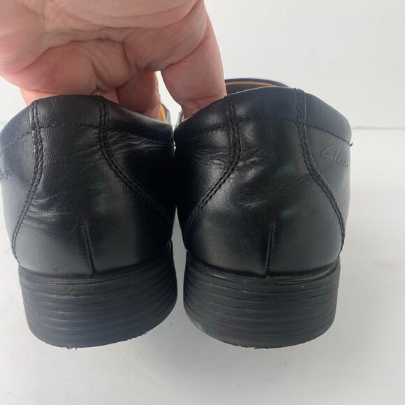 Clarks Collection Men\'s Slip On Loafers Dress Shoes Black Leather US Size 8M main image 9
